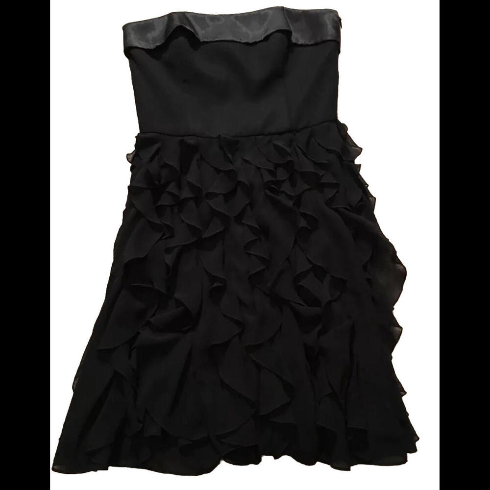 👗⚫️White House Black Market Strapless Evening Cocktail Dress Size 4